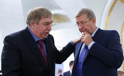 Михаил Гуцериев (слева) и Владимир Евтушенков